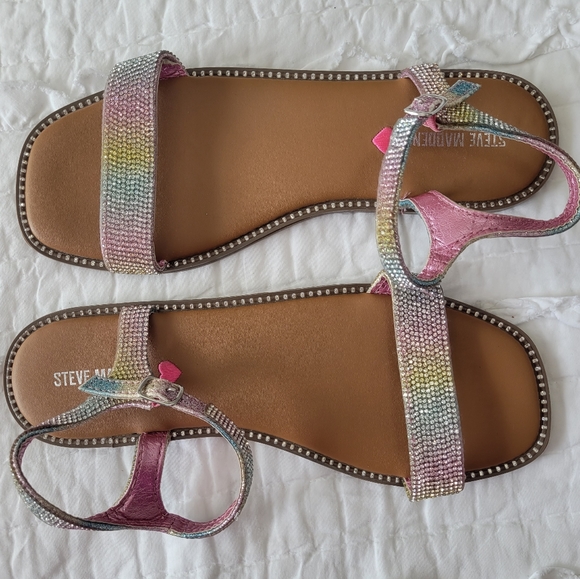Steve Madden Shoes - Steve Madden Rainbow Rhinestone Sandals 5 EUC Gorgeous